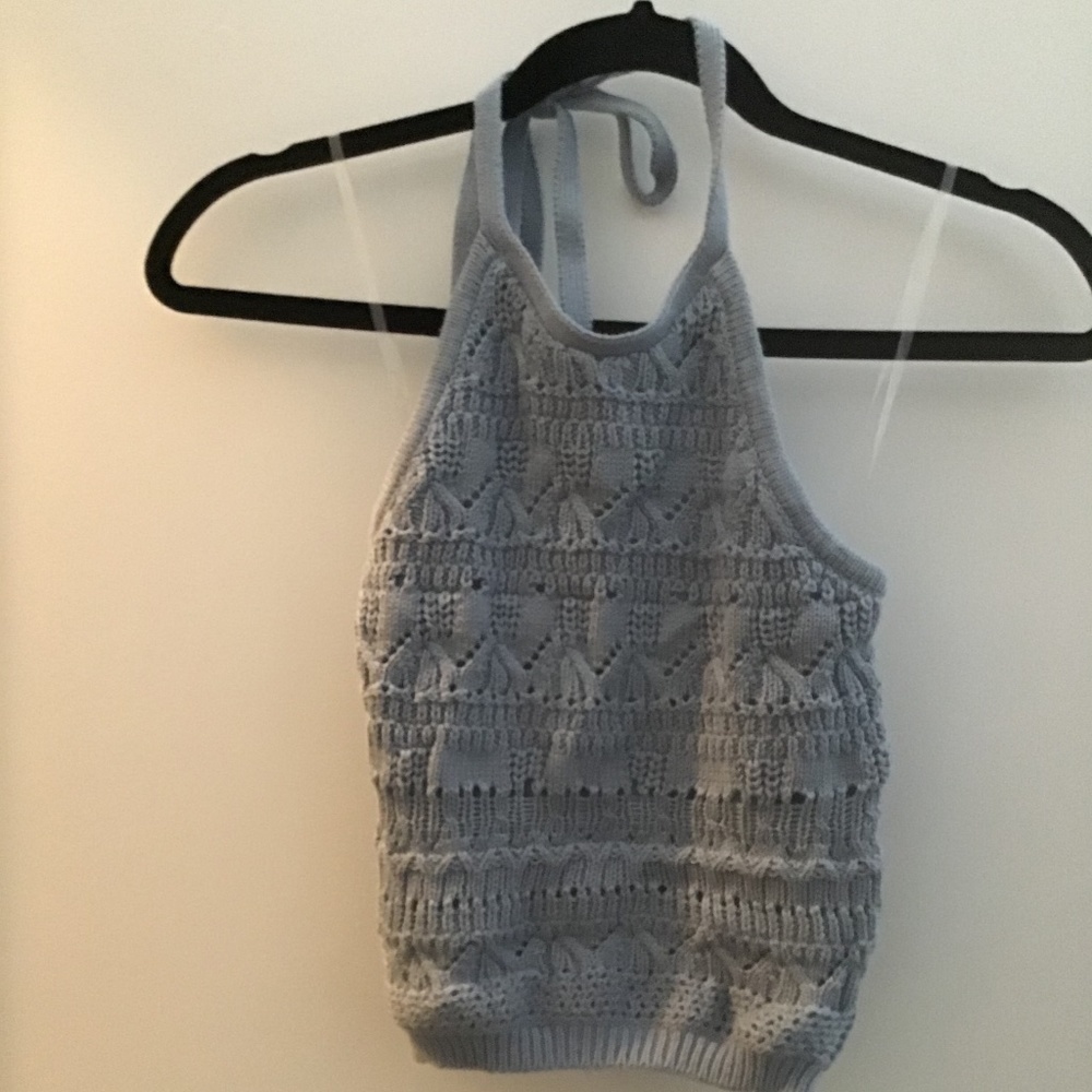 Cropped crochet tank